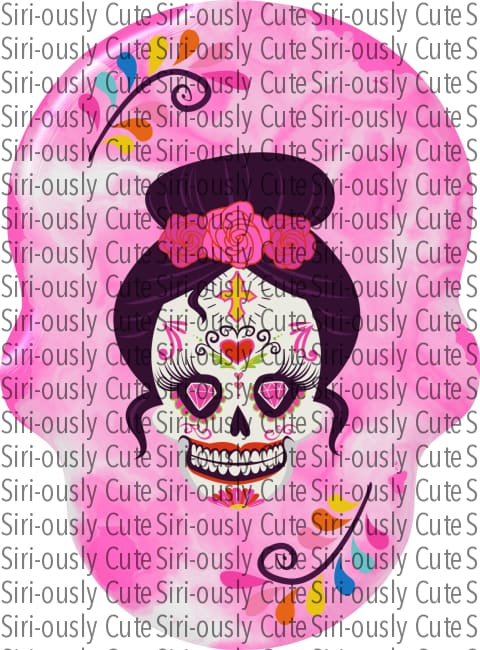 Pink Sugar Skull Wind Spinner Sublimation Transfer