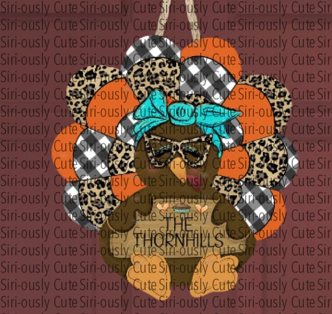 Plaid And Leopard Turkey - Comes Without Name Sublimation Transfer