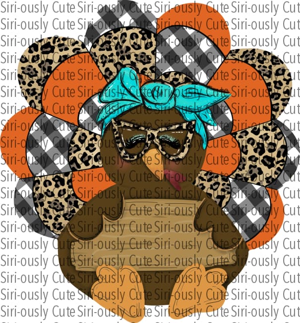 Plaid And Leopard Turkey - Comes Without Name Sublimation Transfer