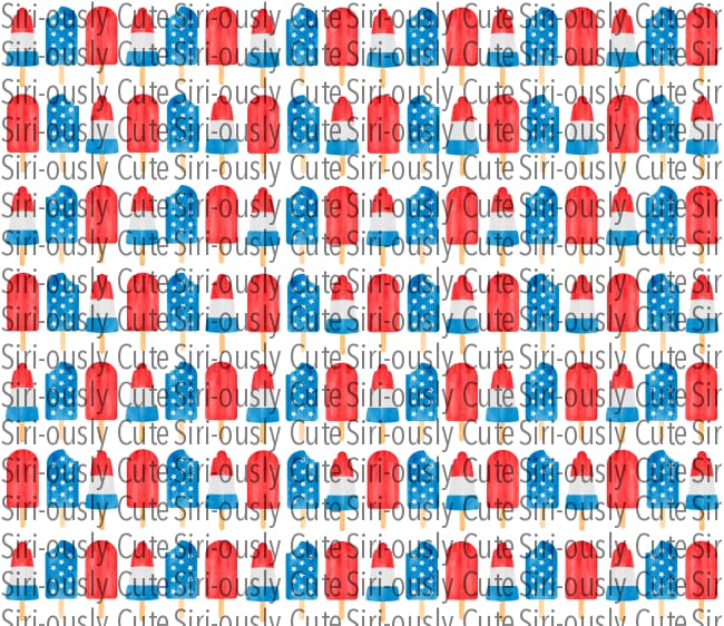 Popsicles - Red White Blue Straight Tumbler