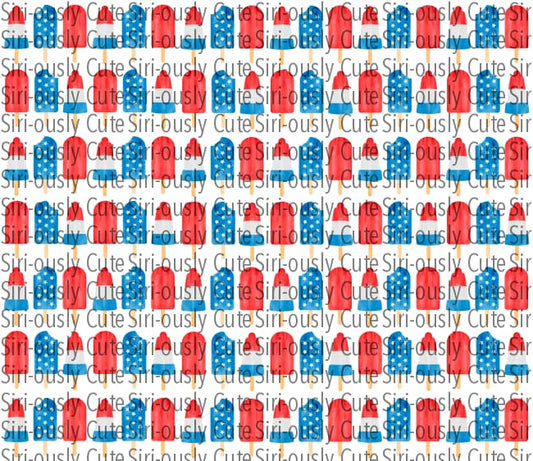 Popsicles - Red White Blue Straight Tumbler