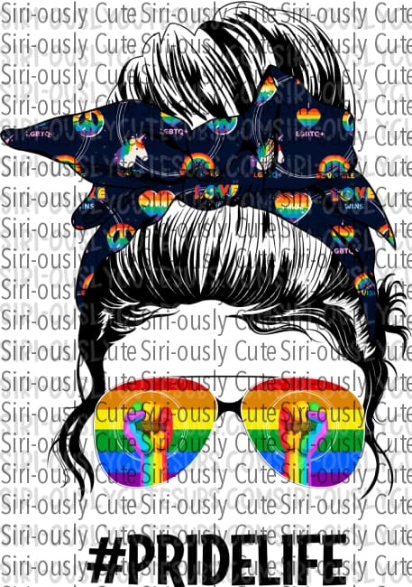 Pride Life - Rainbow Messy Bun