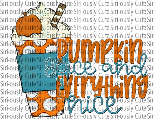 Pumpkin Spice And Everything Nice - Orange Dotted Coffee