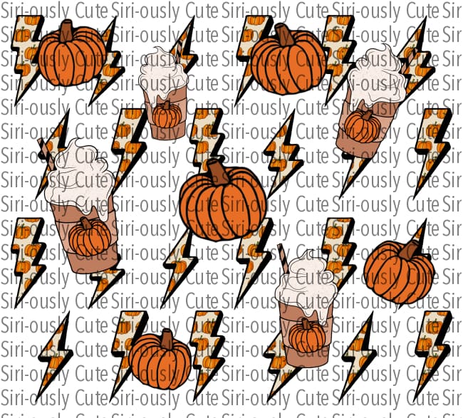 Pumpkin Spice Bolt Straight Tumbler