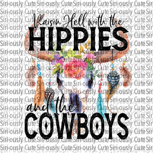 Raising Hell With The Hippies And The Cowboys - Skull With Feathers