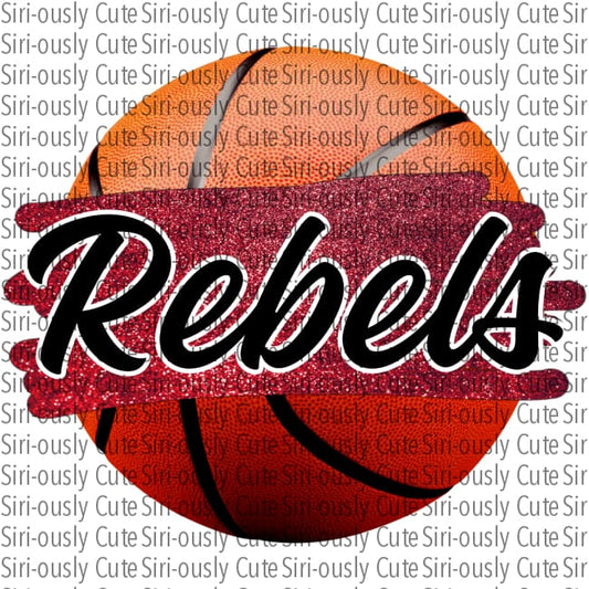 Rebels - Red Glitter Basketball