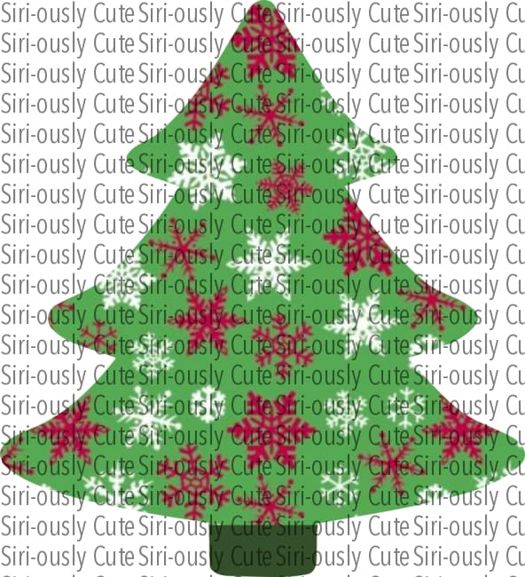 Red And Green Snowflakes - Christmas Tree