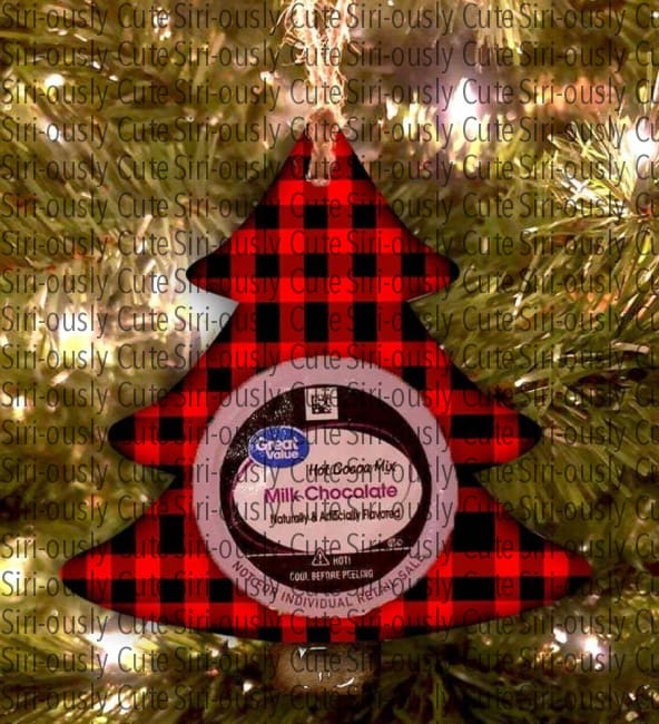 Red Buffalo Plaid With Wood Base - Christmas Tree