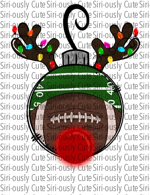 Reindeer Ornament With Lights - Football Field