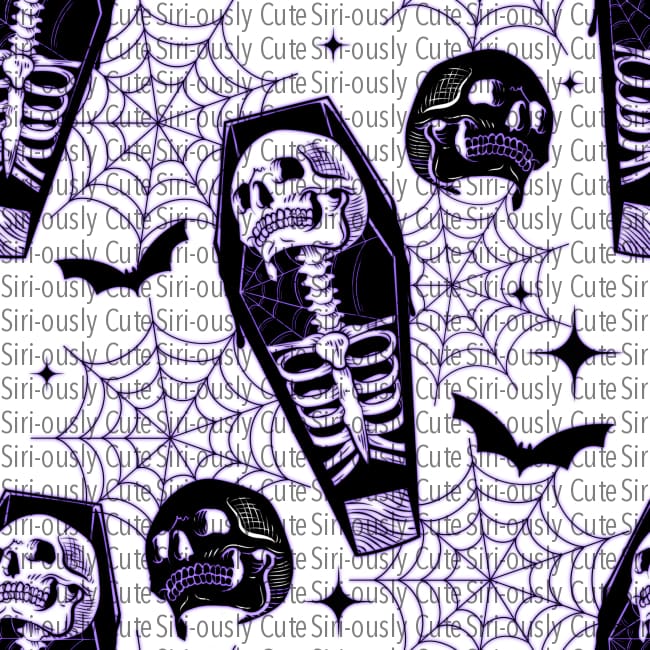 Skeleton In Coffin Dark Large Straight Tumbler Sublimation Transfer