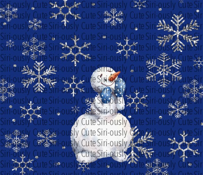 Snowman With Snowflakes Straight Tumbler