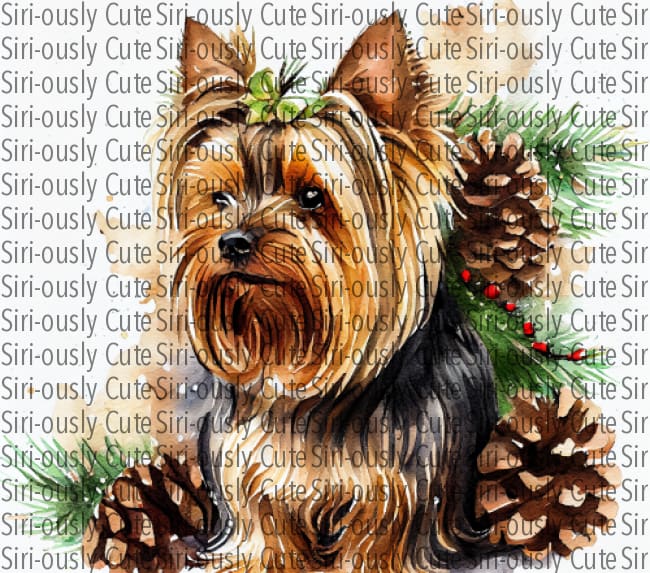 Snowy Yorkie 2 Straight Tumbler Sublimation Transfer