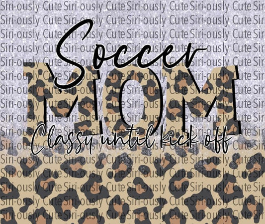 Soccer Mom Leopard Ombre Straight Tumbler