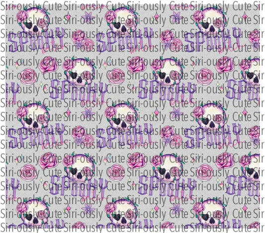 Spooky Bitch - Purple Skulls Straight Tumbler