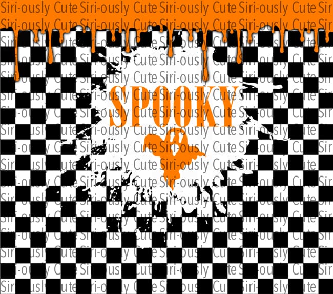 Spooky Orange Ghost Straight Tumbler Sublimation Transfer