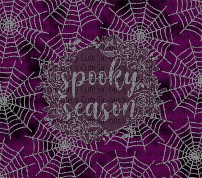 Spooky Season - Purple Spiderwebs Straight Tumbler