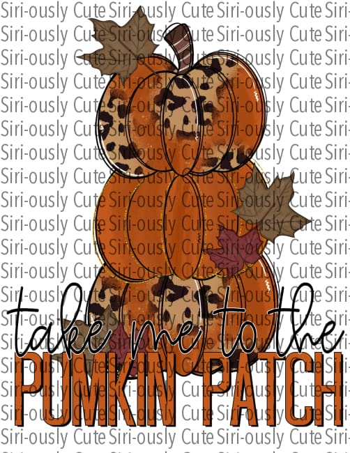 Take Me To The Pumpkin Patch - Leopard Stacked Pumpkins