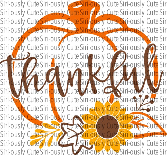 Thankful - Pumpkin Outline