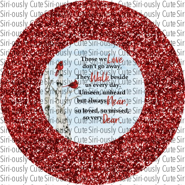 Those We Love Red Glitter Round