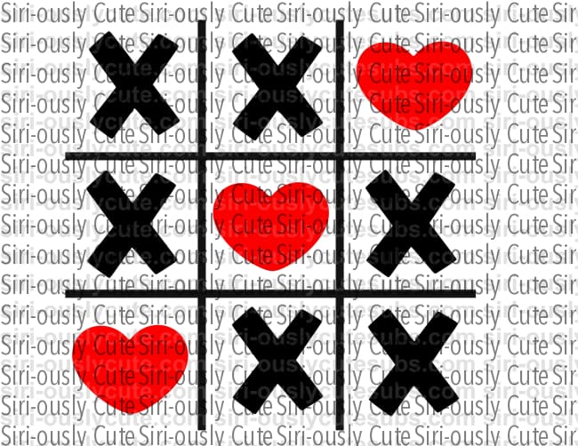 TIc Tac Toe - Valentine - Siri-ously Cute Subs