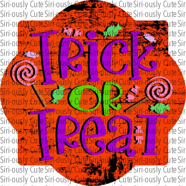 Trick Or Treat Green And Purple Quarterfoil