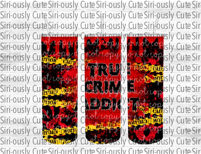 True Crime Addict - Blood Drip Scene Tape Straight Tumbler