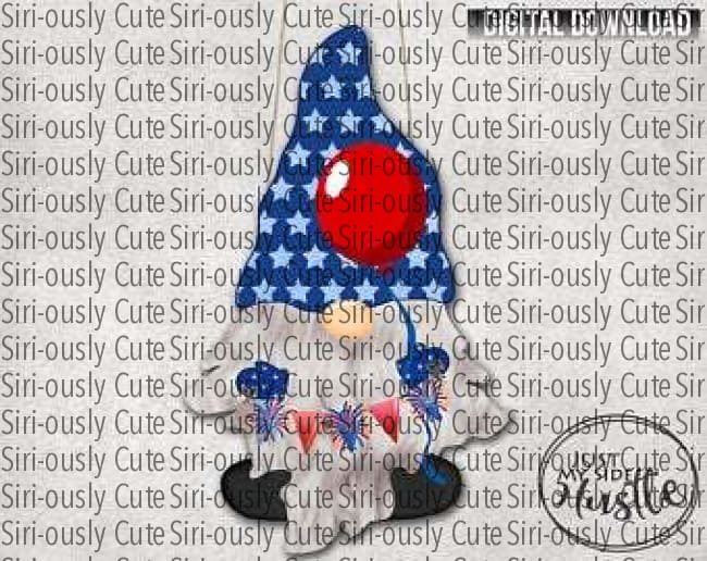 Usa Gnome With Red Balloon