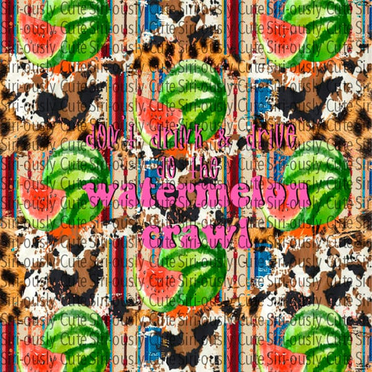 Watermelon Crawl - Leopard Straight Tumbler