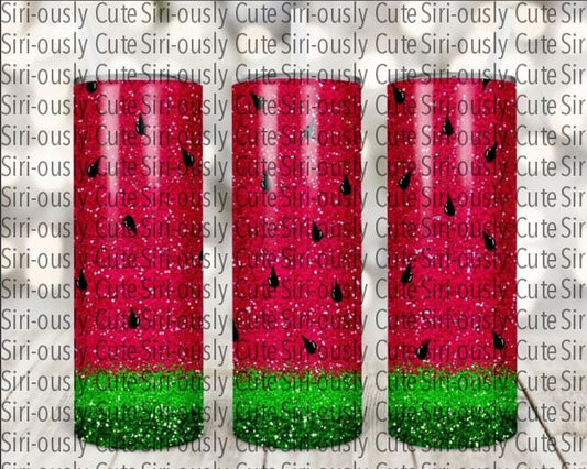 Watermelon Glitter - 20Oz Straight Tumbler