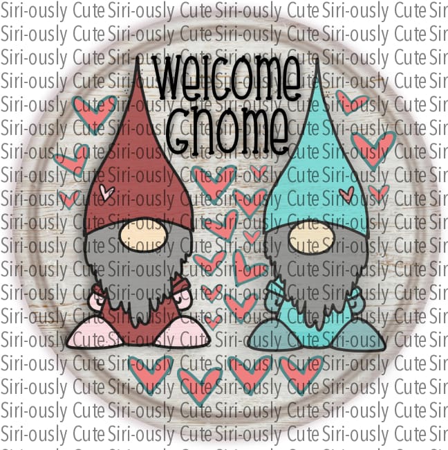 Welcome Gnome - Red And Blue