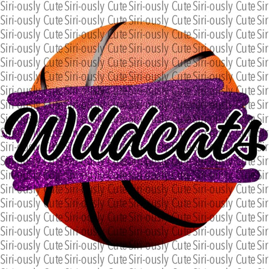 Wildcats - Purple Glitter Basketball