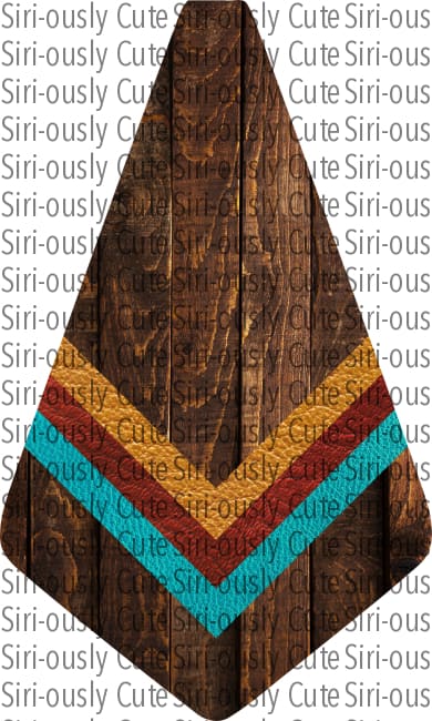 Wood With Leather Dark Boho Geometric Sublimation Transfer