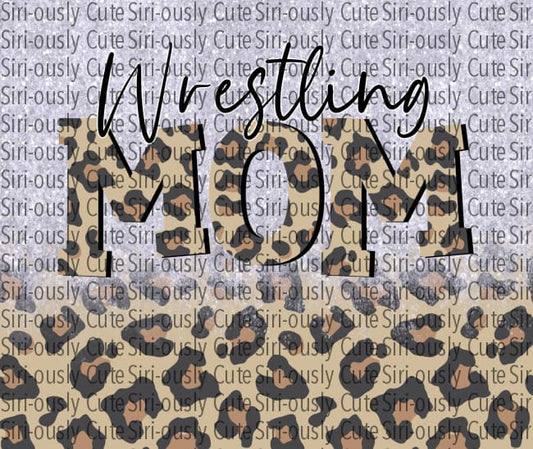 Wrestling Mom Leopard Ombre Straight Tumbler